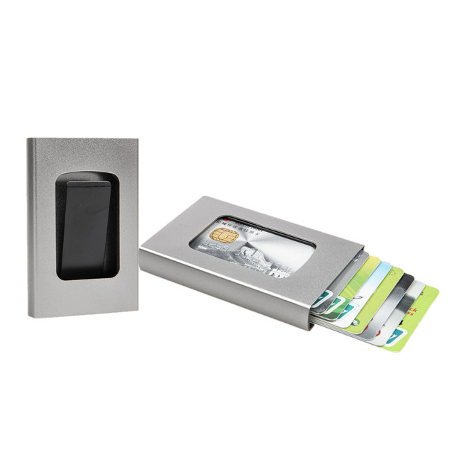 RFID Blacking Secure Pocket Portemonnaie Aluminium Cash a Card Holder